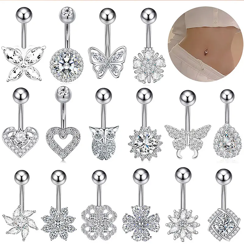 Personalized Sexy Heart Butterfly Belly Button Rings For Women Girls   Belly Navel Rings Body
