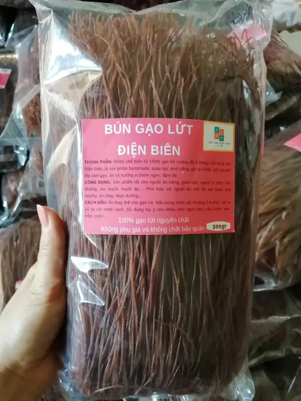 1KG bún gạo lứt đỏ Điện Biên, giảm cân, eatclean - Tina 0