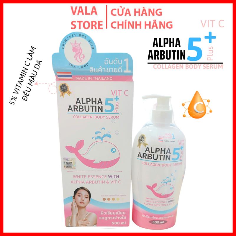    Princess BKK skinCÓ TEM PHỤ   Sữa Dưỡng Trắng da Body Alpha Arbutin 5 VIT C Collagen 500ML,Thái Lan Body Lotion Whitening Nữ 