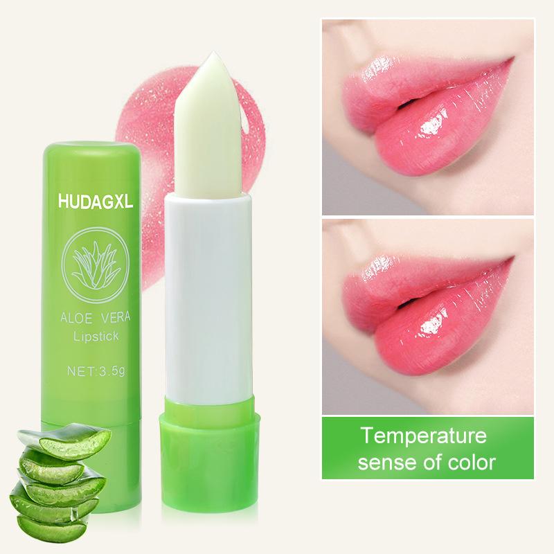 Son Dưỡng Môi Nha Đam Đổi Màu, HUDAGXL, Đổi Màu Tự Nhiên, Lâu Trôi, Dưỡng Ẩm, Son Môi Bóng, Nhiều Màu, Mịn Màng Và Tinh Tế, Son Bóng, Không Thấm Nước, Dưỡng Ẩm Nhẹ, Mật Ong Môi, Trang Điểm 2