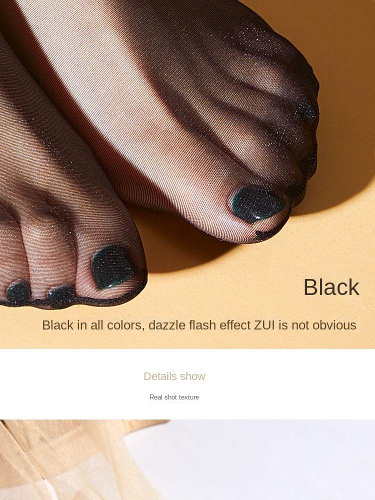 Product Introduction of Pearl Shiny Crystal Stockings 0D Transparent Sexy Ultra Slim Shiny Silk Stockings Naked Women Pure Desire Spring and Summer Womenswear Socks Lingerie Comfort Basic Minimalist 15