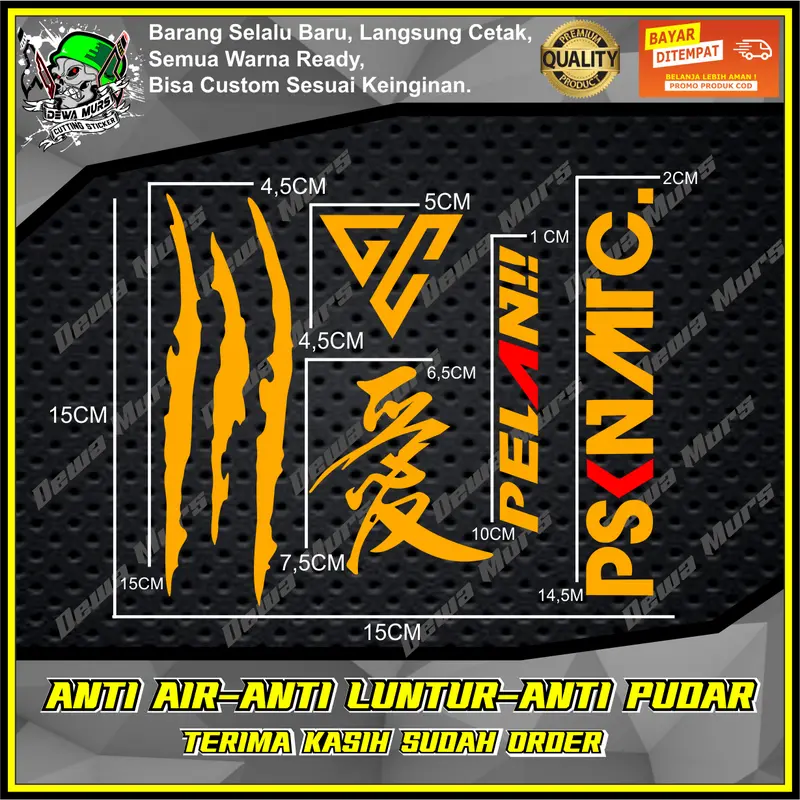 PAKET 5 IN 1 CAKAR GC CINA PELAN!! PASUKANMTC Cutting Sticker 3