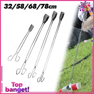 Jepitan Sampah Panjang Penjepit Sampah 32/58/68/78Cm Stainless Alat Penjepit Sampah Jepitan Serbaguna Seafood Capitan Grab Stick Pick Up Tool