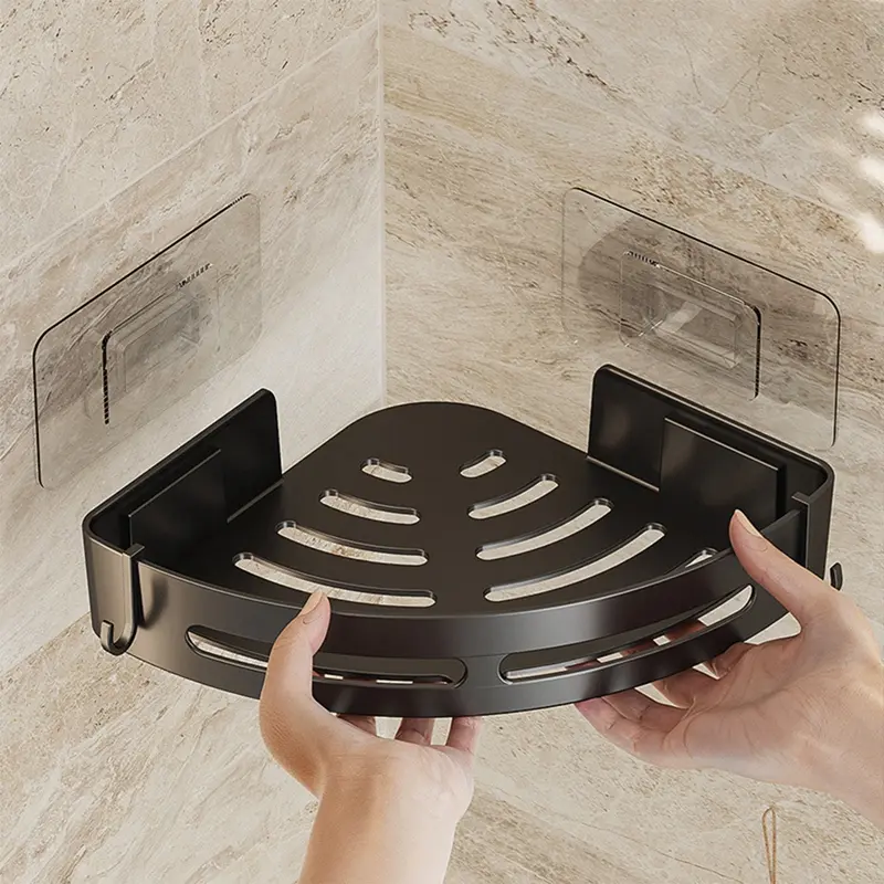 Multifunctional Shower Room Rack Bathroom Punch-Free Wall-Mounted Toilet Storage Triangle Rack