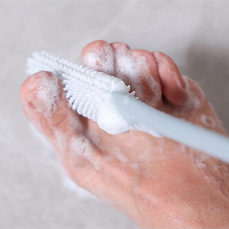 Product Introduction of Toe Cleaning Brush Foot Scrubber Exfoliating Silicone Brush Remove Dead Skin Feet Massage Brush Toe Stitch Scratching Brush 4