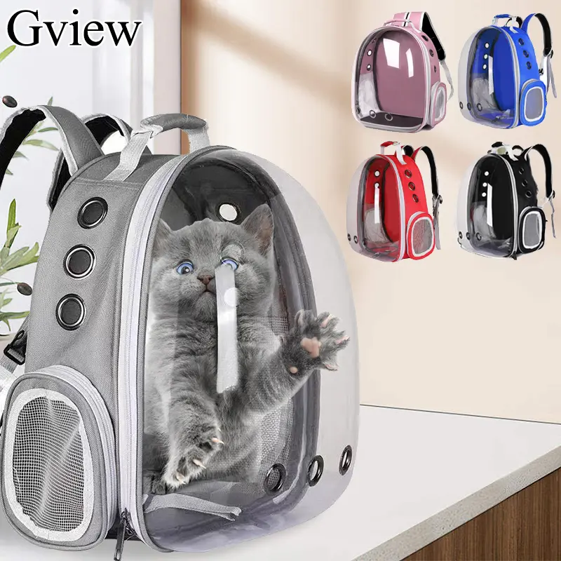 Cat Bag Carrier Pet Carrier Bag Puppy Outdoor Travel Backpack Pet Capsule Bag Transparent Space Carrying for Cat Adjustable Breathable