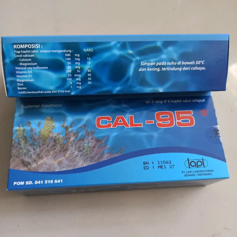 Cal-95 Cal 95 Cal95 Suplemen Kalsium Tulang Ibu hamil dan Menyusui Box isi 30 0