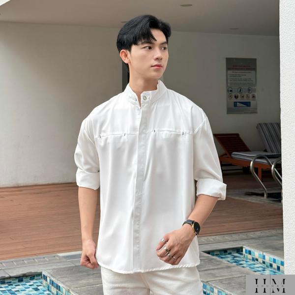 Áo sơ mi nam dài tay Sinran có cơi túi chất liệu chéo hàn SIXHUMAN HM1205 Menswear Jean