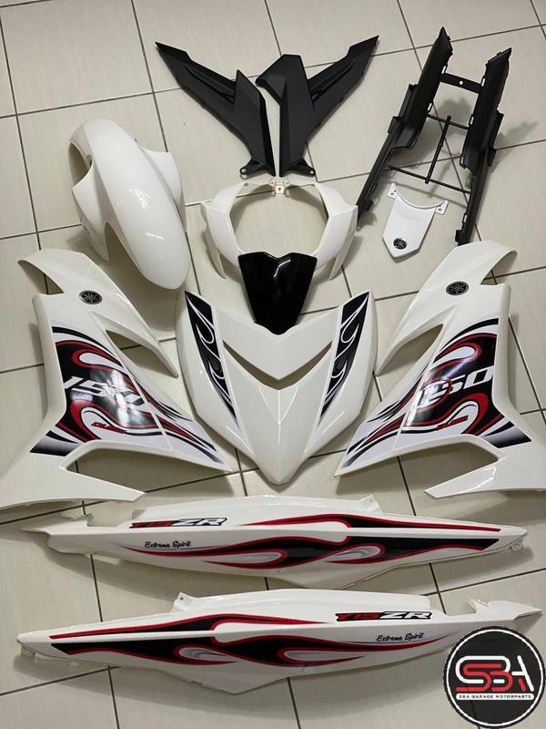 COVERSET Y15ZR V1 V2 FIRE ALL WHITE PUTIH EXTREME SPIRIT PREMIUM ...