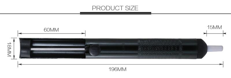 Product Introduction of BST-018/108 Metal Desoldering Pump Suction Tin Gun Soldering Sucker Pen Removal Vacuum Soldering Iron Desolder Tools Hot Sell 3