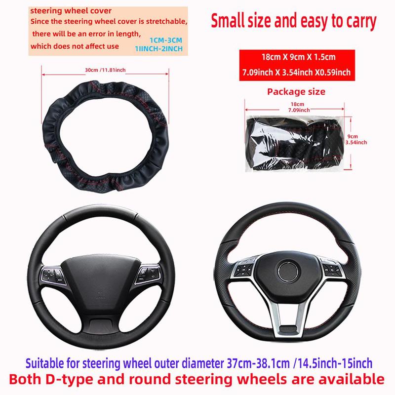 Product Introduction of Anti Slip Auto Decoration PU Leather Steering Covers 37-38cm Diameter Car Wheel Steering M1N2 54