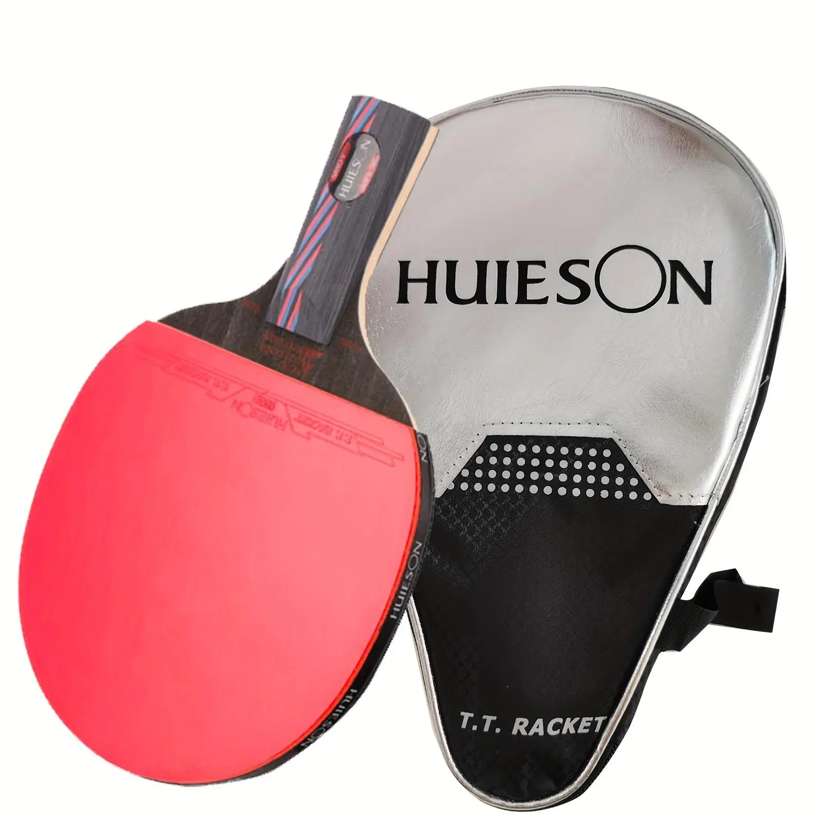 Professional Table Tennis Racket, 1 Count Professional Table Tennis Bat with Bag, Table Tennis Equipment for Beginners & Professional Players