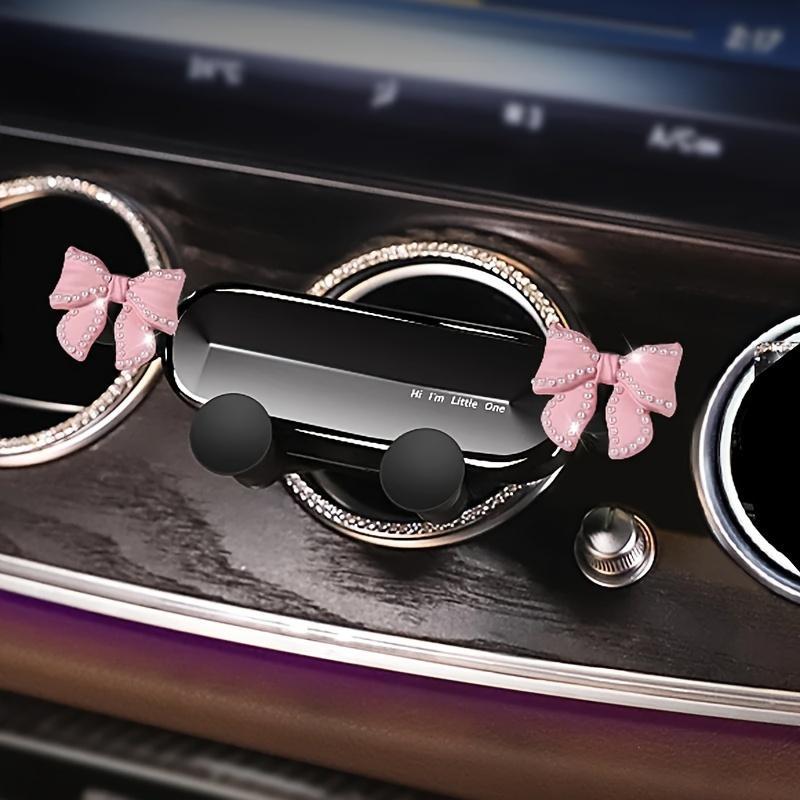 Car Air Vent Phone Holder, Cute Bowknot Design Car Phone Holder, Universal Car Interior Accessories for Women 4
