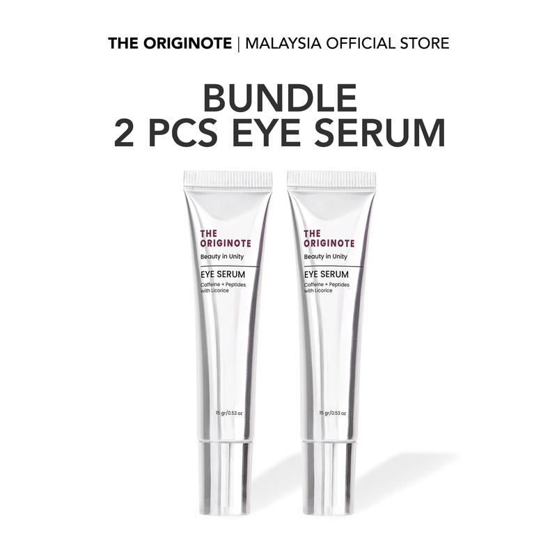 The Originote 2Pcs Caffeine + Peptides Eye Serum - Serum Mata, Penghilang Lingkaran Hitam, Dengan Kafein + Peptida dan Ekstrak Licorice