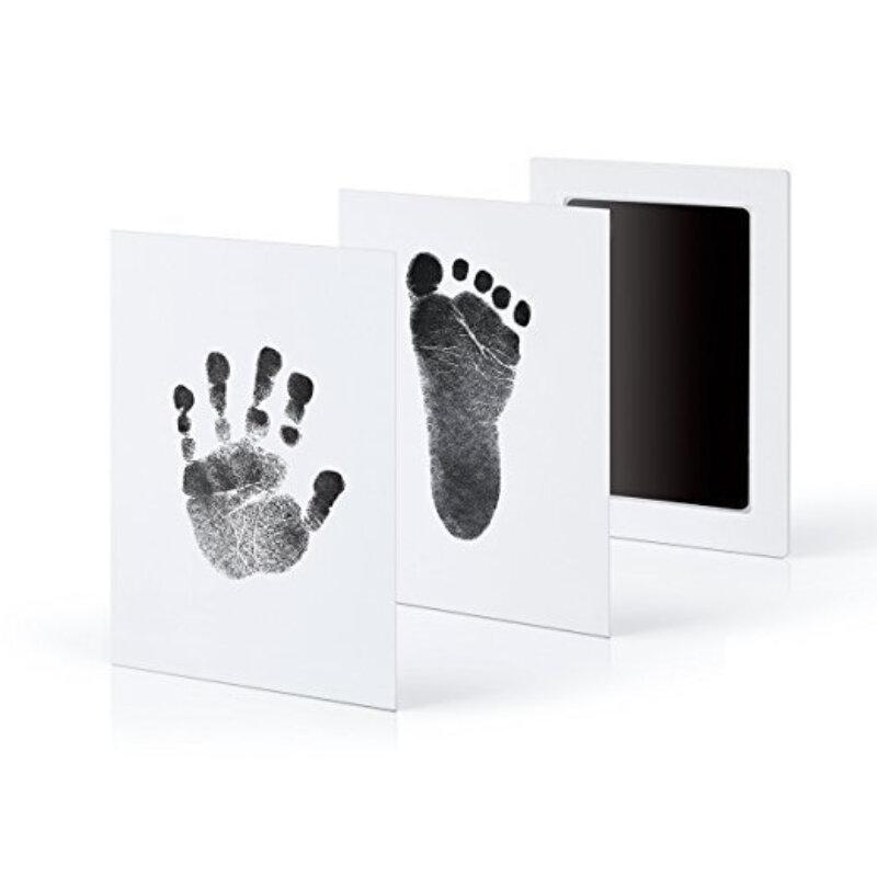 Product Introduction of Baby DIY hand and footprint kit ink pad newborn handprint souvenir accessories toddlers photo frame wash free safe ink baby gift 13