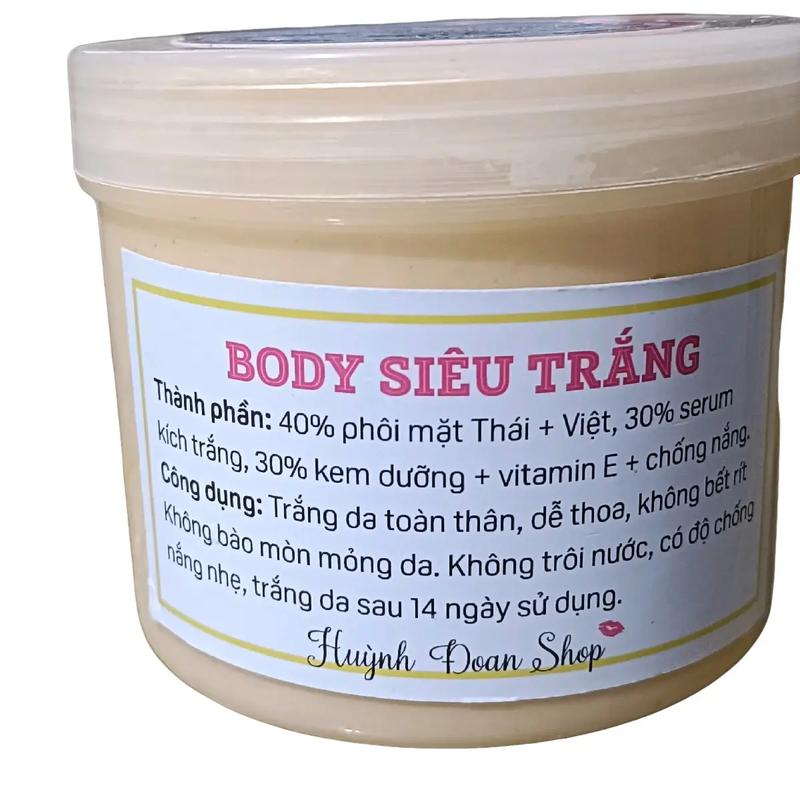 Body sữa chua 500gm kem dưỡng trắng da Cấp Nước ,cấp ẩm, Không chứa baraben Nữ