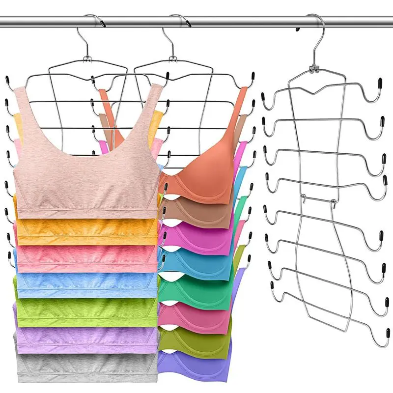 Multifunctional Bra Hanger, 1/2/3 Counts Multilayer Rotatable Bra Hanger, Space Saving Hanger for Underwear, Clothes Hanger for Home