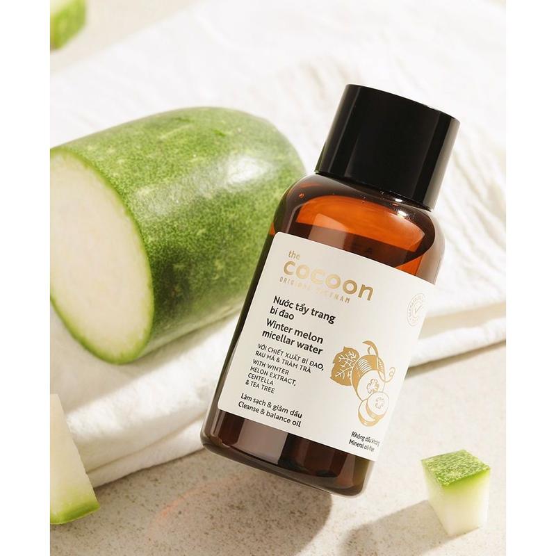 Nước tẩy trang bí đao Cocoon Winter Melon Micellar Water dịu nhẹ , sạch sâu , giảm dầu hiệu quả 50ml 4
