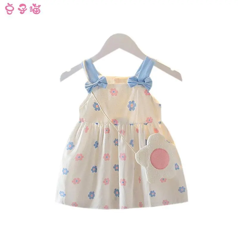 Quần áo trẻ em Nhỏ Váy mùa hè cho bé gái mới Váy bé gái Váy địu công chúa cho bé gái Váy áo vest cho trẻ em 8
