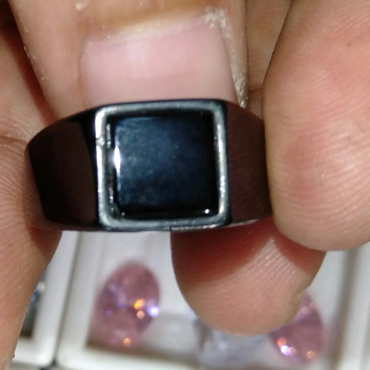 black onik ring titanium