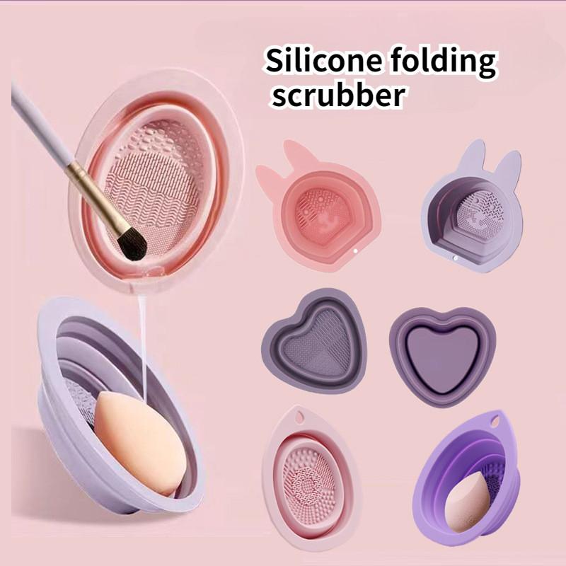 Collapsible Silicone Brush Cleaning Bowl for Makeup Brushes Sponge ...