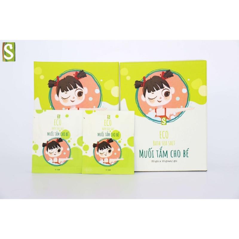 Hộp 30 gói Muối Tắm Bé Eco HTX Sinh Dược Cho Bé