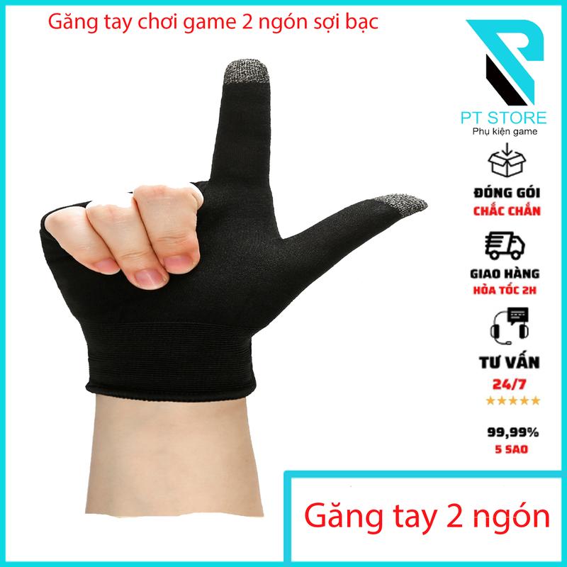 Găng tay chơi game 2 ngón bàn chống thấm mồ hôi vân tay cảm ứng giữ ấm tay chống nắng khi chạy xe