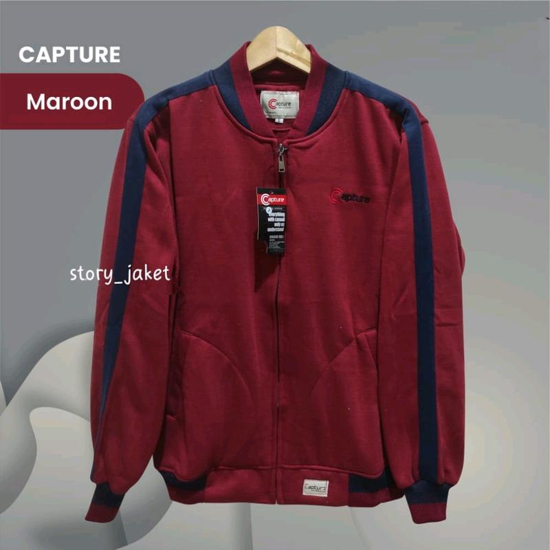 Jaket Bomber Kerah Resleting Versity Premium / Sweater Zipper Krah Distro Pria Wanita Baseball Fleece Lembut Panjang 2
