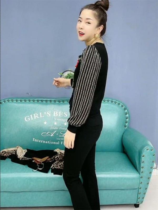 Product Introduction of Áo Thun Thời Trang, Dễ Phối Đồ, Cổ Vuông, Thiết Kế Chữ Cái, Tay Áo Dài, Thích Hợp Cho Mùa Xuân Và Mùa Thu, Áo Mặc Bên Trong, Hàng Mới Về Năm 2024 Nữ Top Cổ Tròn Sơ Mi 9