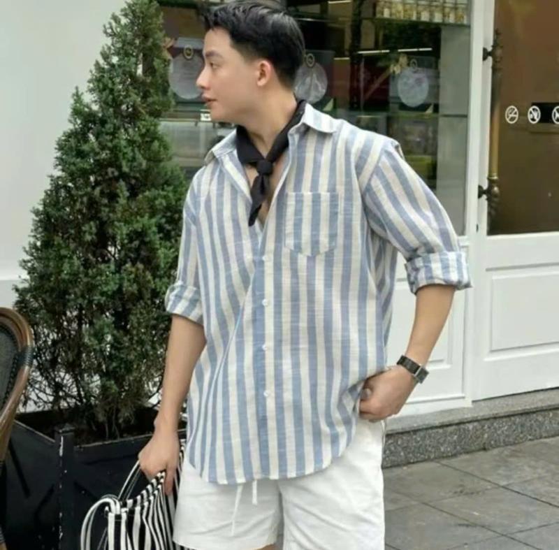 Áo sơ mi chất vải LINEN phù hợp mùa hè cao cấp from chuẩn hàng shop