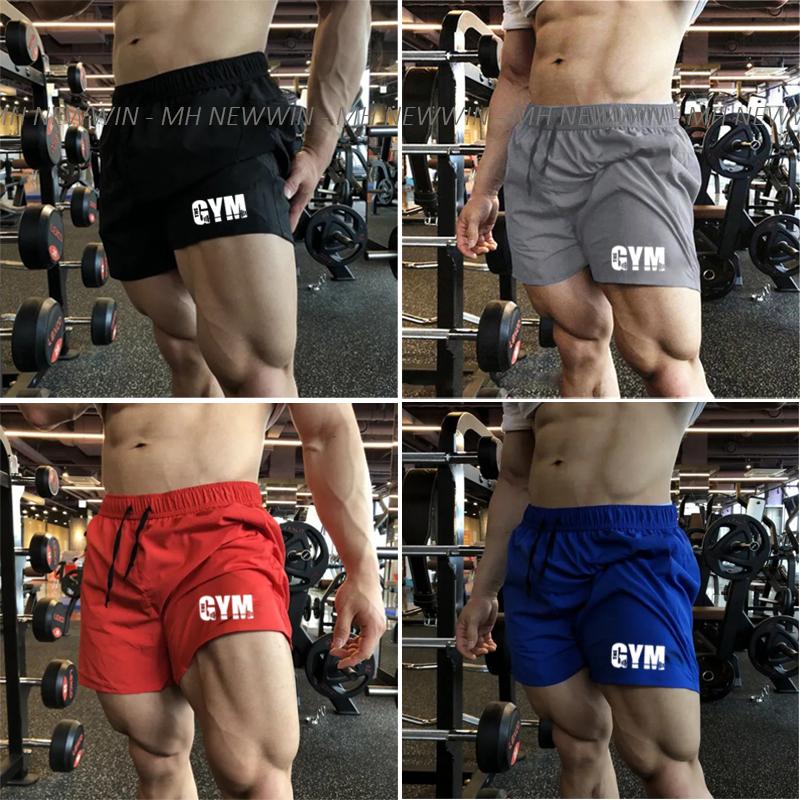 QUẦN ĐÙI THỂ THAO NAM - IN LOGO GYM - CHẤT THUN MÈ - SIZE 45-100KG 0