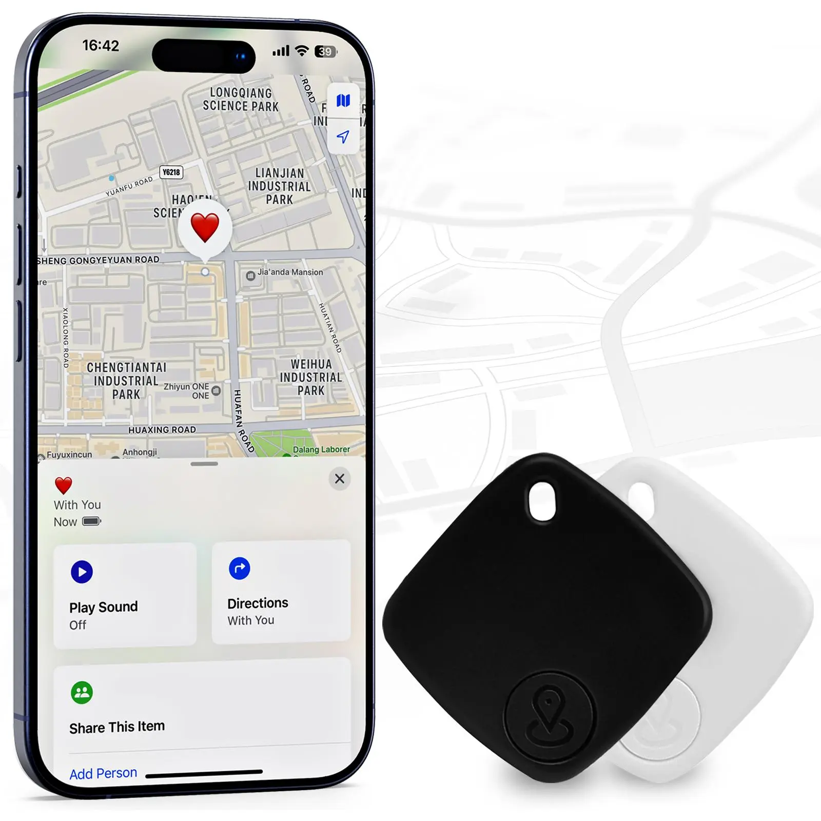 Smart Tracker Item Finder, 1 Count Smart Item Locator for Keys, Bags, Luggage, Pets, Anti-lost Locator, GPS Tracker for iOS