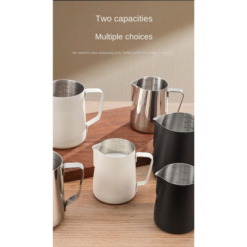 Product Introduction of Bình Tạo Bọt Sữa Cà Phê, Thép Không Gỉ Chất Lượng Cao, 350ml, Bình Tạo Bọt Sữa Cà Phê Chuyên Nghiệp Barista, Cân Chính Xác, Dụng Cụ Pha Cà Phê Espresso, Dụng Cụ Quán Cà Phê 21