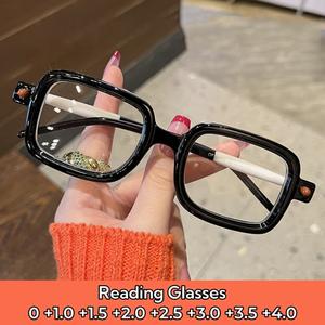 Kính Viễn Thị, Siêu Nhẹ Và Thời Trang, Gọng Trơn Chặn Ánh Sáng Xanh, Gọng Vuông Nhỏ Kính Đọc Sách Màu Đen Sáng, Chống Căng Mắt, Thích Hợp Sử Dụng Máy Tính. Women