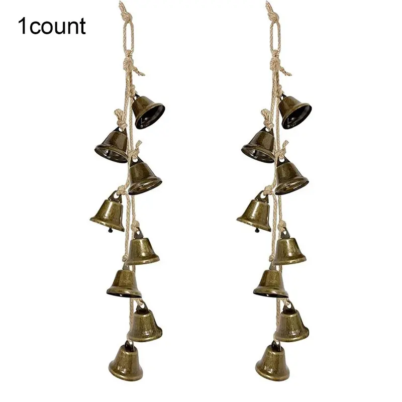 Vintage Bell Decor Door Hanger, 1 Count/2 Counts Bell Ornament with Rope, Door Hanger for Home Decor, Party Decor, Festive Decorations 0