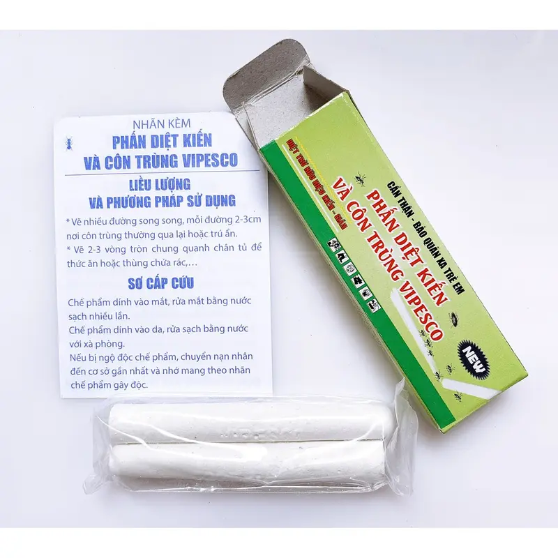 Phấn Viên Diệt Kiến, Gián, Côn Trùng Vipesco (Hộp 2 Viên) Nhang 4