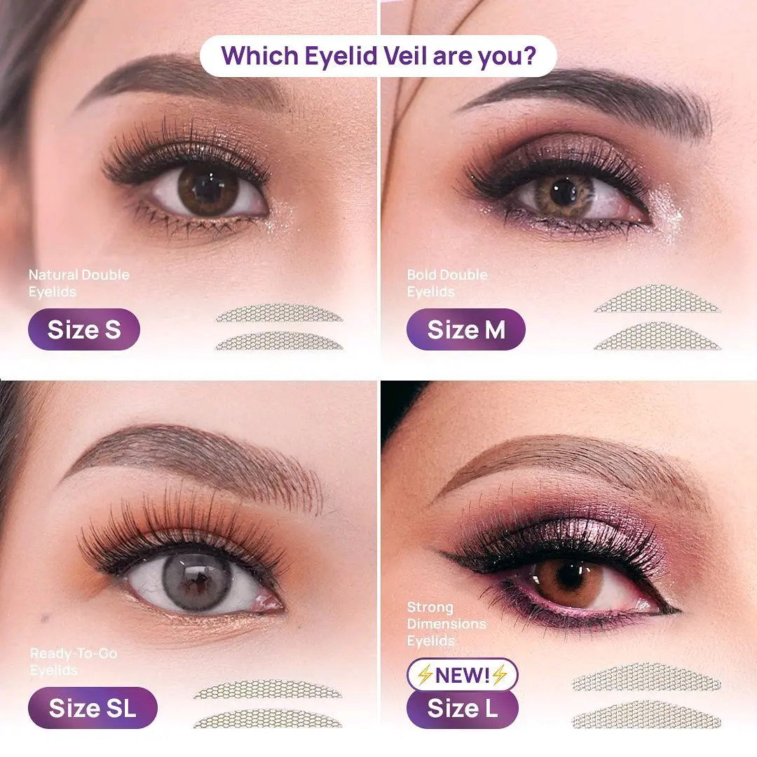 (ECER 1 LEMBAR) HAQUHARA Eyelid Veil Haquhara x Nanath Nadia Scot Skot Mata Jaring Eyetape Lace Invisible