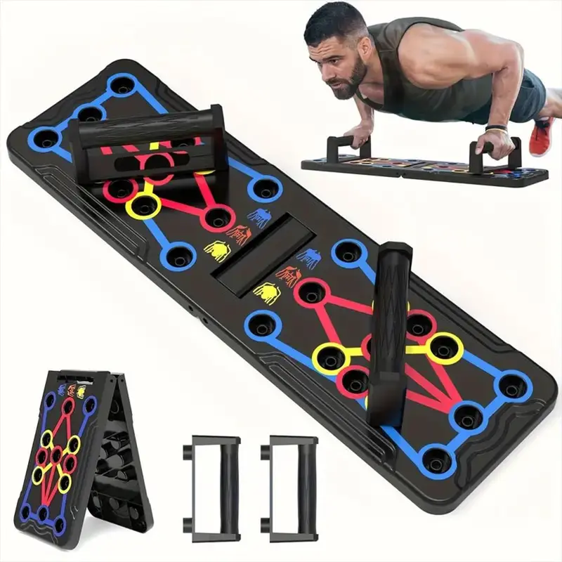Push Up Board, Abdominal and Chest Muscle Training Folding Push Up Stand, Portable Fitness Equipment for Home Gym, Gymtok, Birthday Gift for Bf 6
