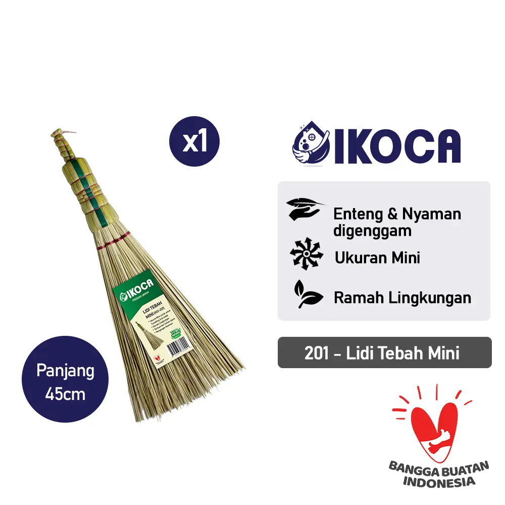 Sapu Lidi Kasur mini travel size Lidi Tebah Dust Remover IKOCA IKO-201