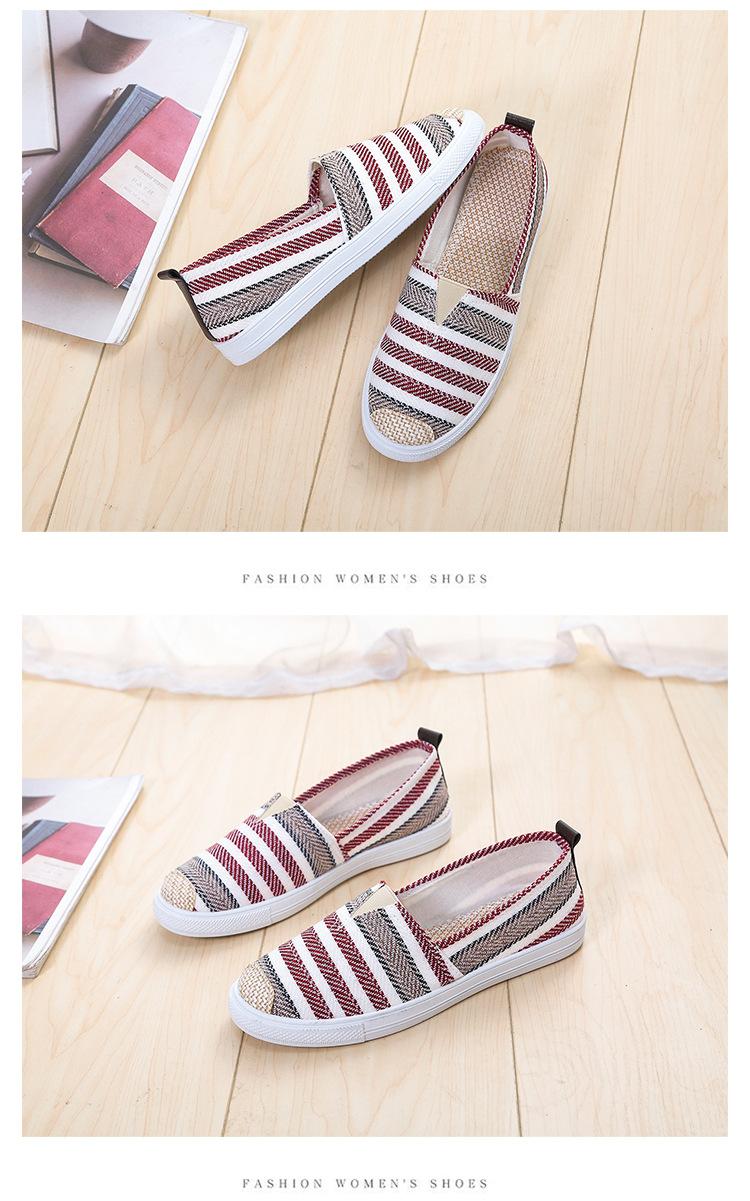Product Introduction of Cloth shoes women's 2024 summer fashion shallow mouth women's shoes soft sole one pedal fisherman shoes casual Thomas canvas shoes women Footwear Walking Shoes Girl Slipon Comfort Parent Bedroom Tactical Bridal 17