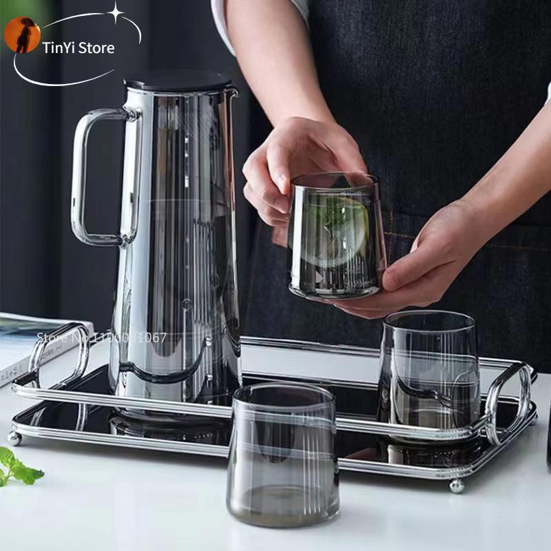 Product Introduction of Bình Nước Thủy Tinh, Màu Xám, Có Tay Cầm, Chịu Nhiệt, Thích Hợp Cho Nước Lạnh Và Nóng, Dung Tích Lớn, Bình Trà, Bình Nước, Bình Đựng Nước Trái Cây, Màu Hổ Phách Xám 8