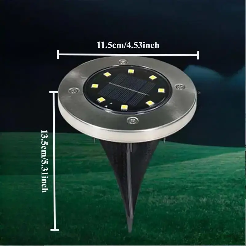 Solar Powered Outdoor LED Light, IP67 Waterproof Garden Light, Ground Buried LED Light for Step Stair Deck Path Patio Pathway Decor, Outdoor Lights 1