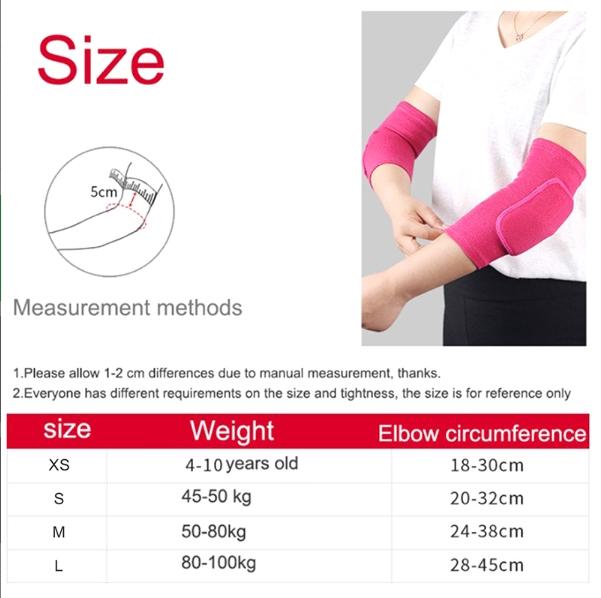 Product Introduction of 2PCS Elastic Elbow Pads Thickened Sponge Elbow Knee Protectors Guard Basketball Volleyball Sport Arm Sleeve Pad Adults Children 0