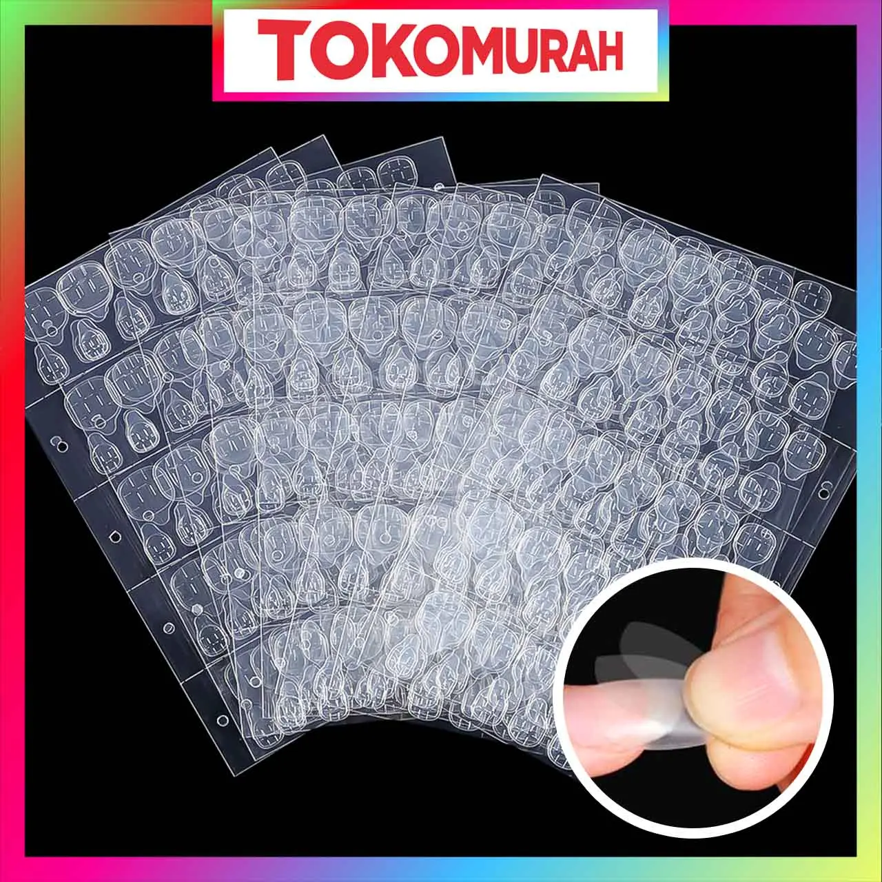 R498 STIKER KUKU / LEM KUKU PALSU GEL DOUBLE TAPE HIGH QUALITY