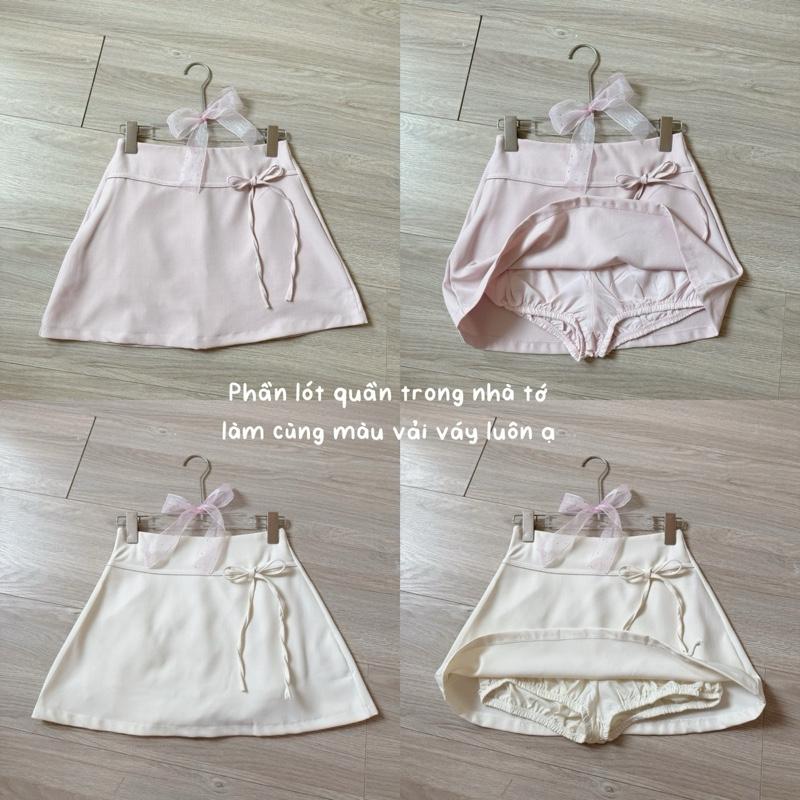 BUNNY SKIRT - Chân váy chữ A phối nơ siêu xinh tôn dáng 1