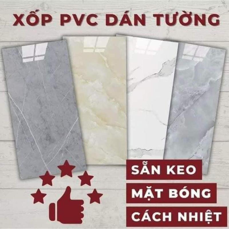 Combo 50 tấm dán tường PVC sẵn keo bóc dán, phía sau tráng bạċ, KT 60x30 Giá rẻ chất lượng kém hơn THP Vietnam Hấp thụ âm thanh miếng dán tường  giả