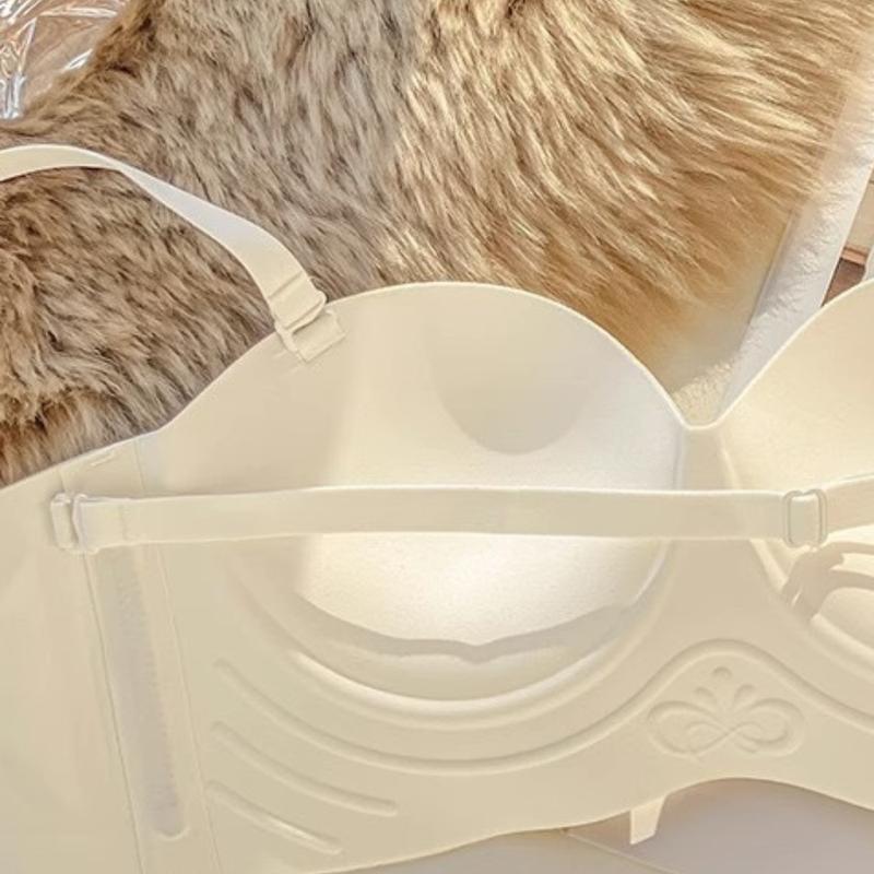 Product Introduction of [Áo Lùi Size] A38 Áo Lót Nữ Nâng Độn Vòng 1 Không Gọng Tạo Khe, Bra Nữ Chất Su Đúc Cao Cấp Không Gọng Không Gọng Không Đường May Thoáng Mat AMYBRA  Women tạo khe  Kem Nhung Tua Rua 18
