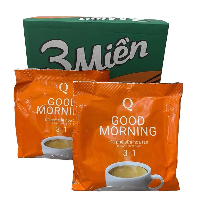  1 thùng mì 3 miền Tôm  chua cay   30 gói * 65g   + 2 túi cà phê sữa trần quang màu cam   24 gói * 20 gam   mì  khô  3  miền 