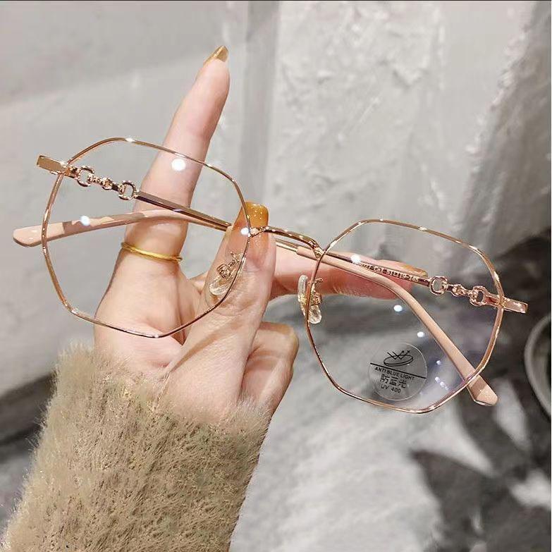 Mã 7752 - Gọng Kính Cận 0 Độ Phiên Bản Retro, Kiểu Dáng Kim Loại Viền Tròn Nam Nữ