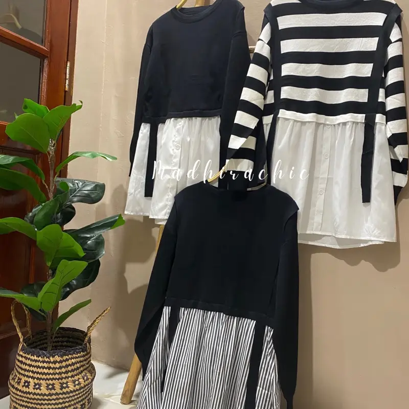 Atasan misca import Motif Salur Wanita 0
